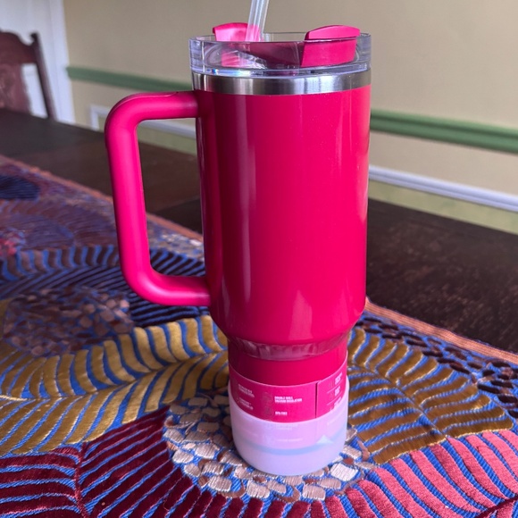 NWoT Stanley Pink Iridescent Quencher H20 Tumbler FlowState Stainless Steel 40OZ - Picture 3 of 7